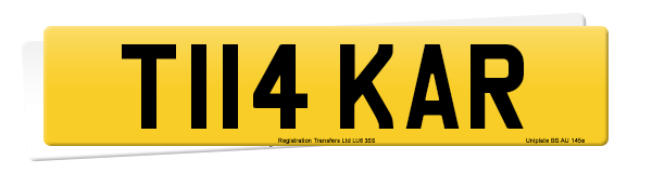Registration number T114 KAR